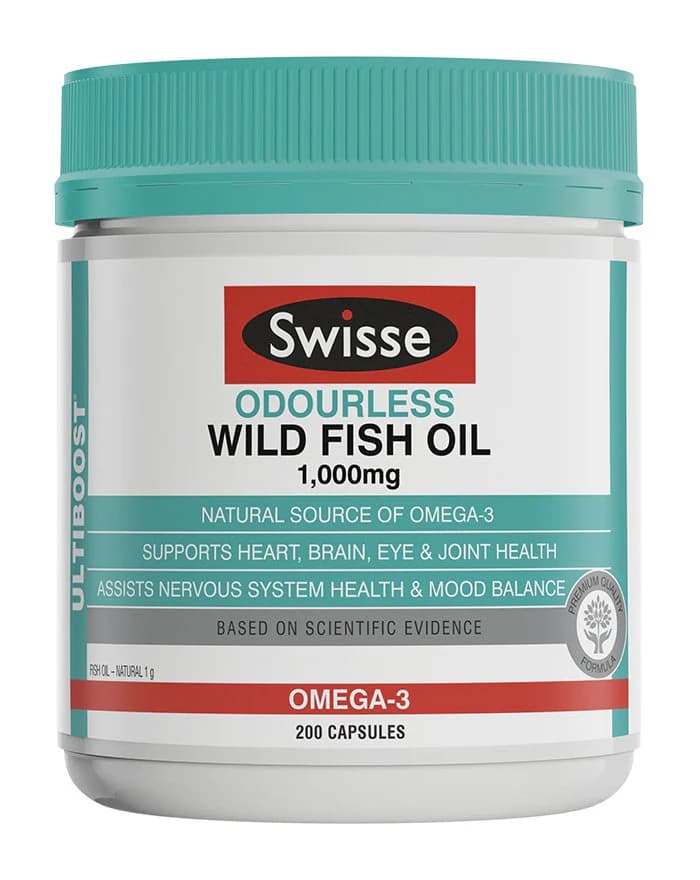 Swisse Ultiboost Odourless Wild Fish Oil 1000Mg